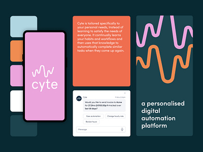 Cyte AI artificial intelligence automation branding design graphic design logo logo and branding machine learning saas tech ui
