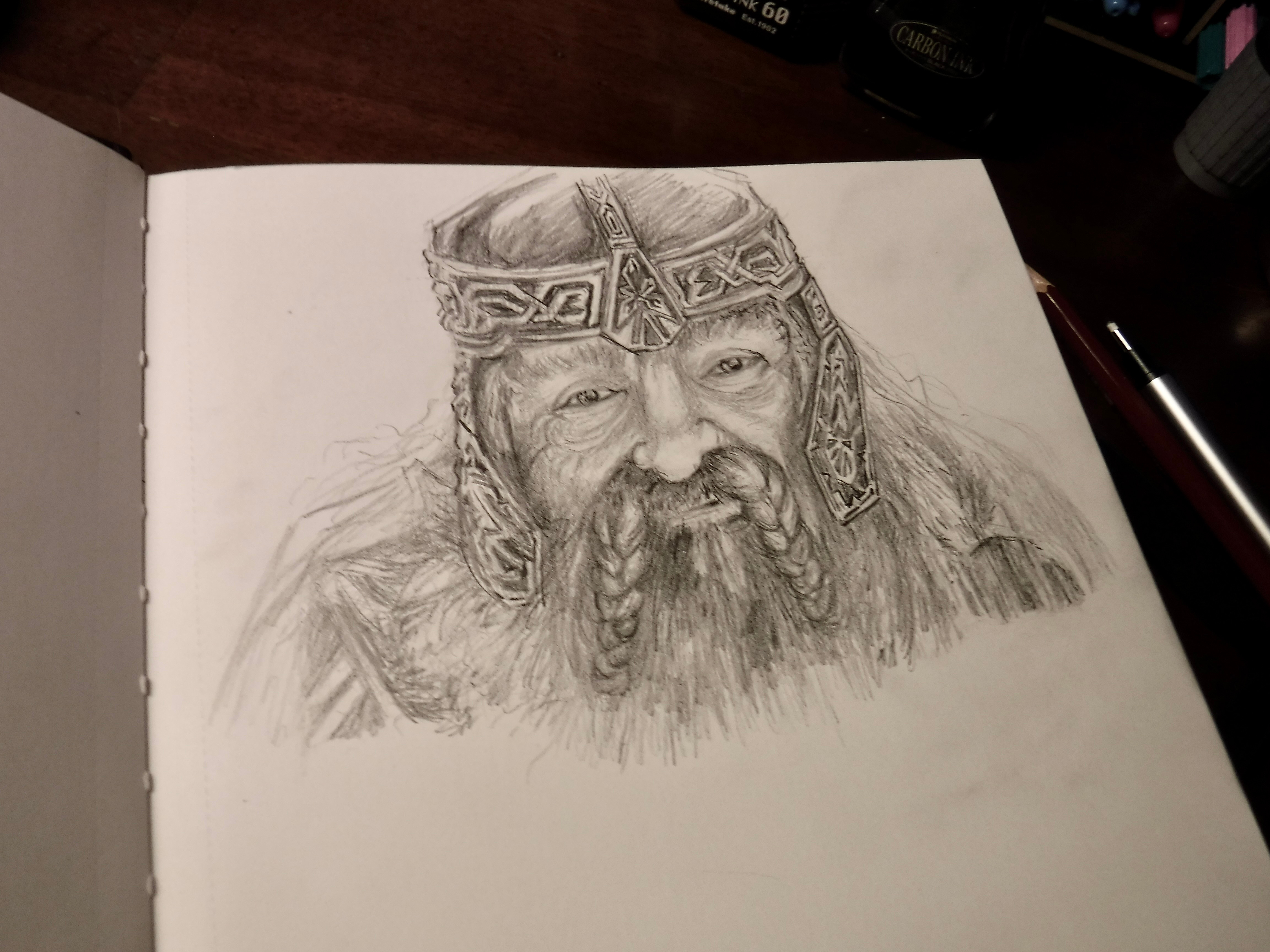 Gimli: She gave me three... character drawing gimli illustration lordoftherings tolkien