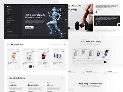 Ecommerce - Landing Page clean design ecommerce geiner graphic design landing landing page page protein shop simple sport ui web web design website