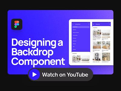 Design a Bottom App Bar Component in Figma | Material Design backdrop backdrop component clean design system design youtuber digital figma tutorial flat furniture app google material design material design minimal product design prototyping simple ui ux design visual design web youtube tutorial