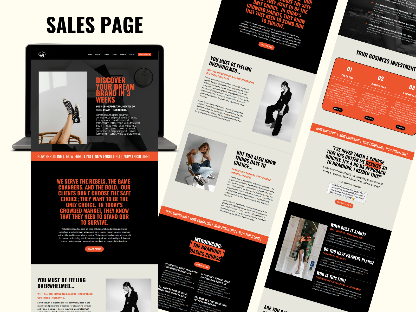 Kartra Design - Bold & Modern - Template for Sale course creator kajabi kartra kartra course kartra sales page kartra templates kartra website landing page membership online courses podcast sales page web design