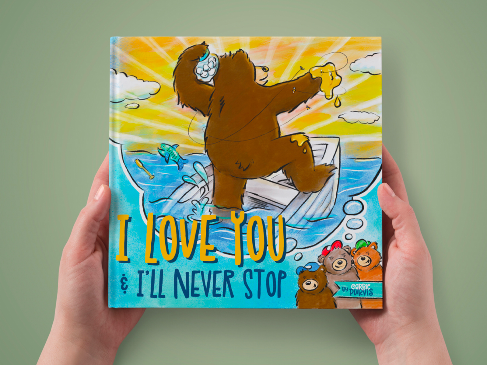 Children’s Book Design: "I Love You & I'll Never Stop"™ bears book art book design book illustration childrens book design heyo! i love you! illustration lettering procreate