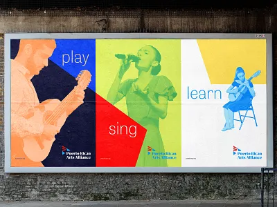 Puerto Rican Arts Alliance Identity billboard branding identity