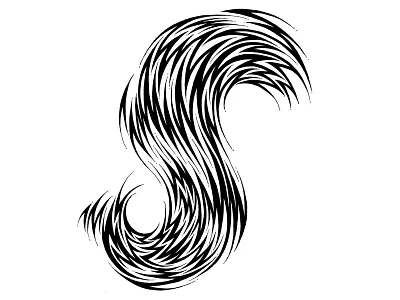 Hand drawn S graphic design lettering typography
