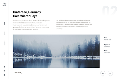 Cold Winter Days design ui ux web