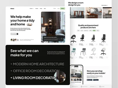 Mebel - Furniture store website ⚒️ clean decoration furniture furniture store furniture website home page interior interior design landing page property room ui user interface ux web design website website design