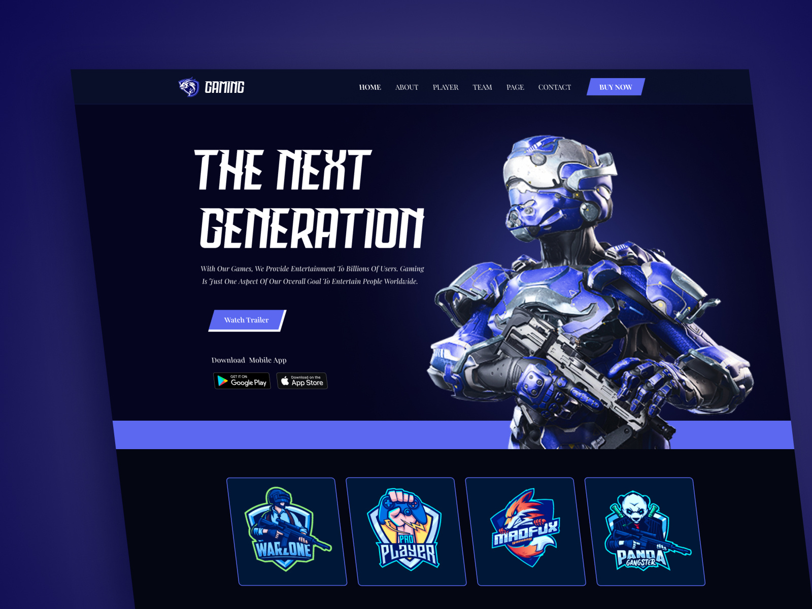 Game Website Template Design by Md Salah Uddin on Dribbble