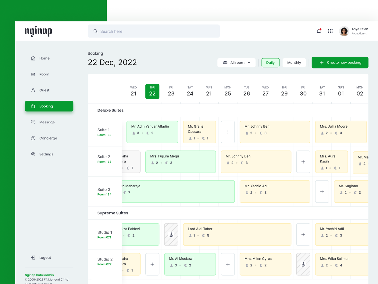 Nginap Hotel Management Booking Schedule By Rian Darma For Pixelz On nginap-hotel-management-booking-schedule-by-rian-darma-for-pixelz-on