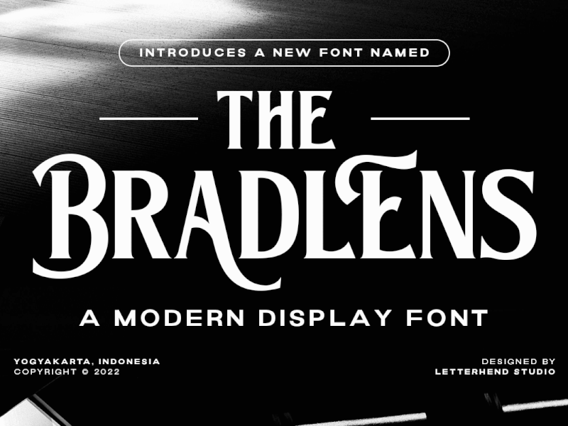 The Bradlens - Modern Display Font elegant freebies