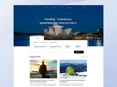 Travel Booking - Web Design Concept booking clean daily 100 challenge daily ui flight form product design travel ui ux web design