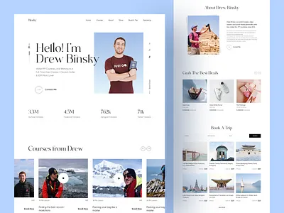 drewbinsky.com - Portfolio Website Redesign artists bloggers blogging boomdevs conversation deep talk influencer marketing live streaming podcast podcast platform podcast website podcaster podcasting podcasts radio social network spotify saas streaming talk show youtuber