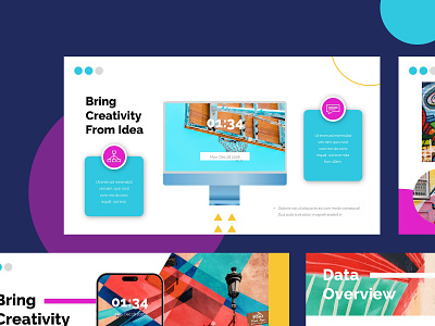 Colorful Mockup Device Slide agency app branding colorful creative creatve agency design device display graphic design mockup personal brand powerpoint slides ui
