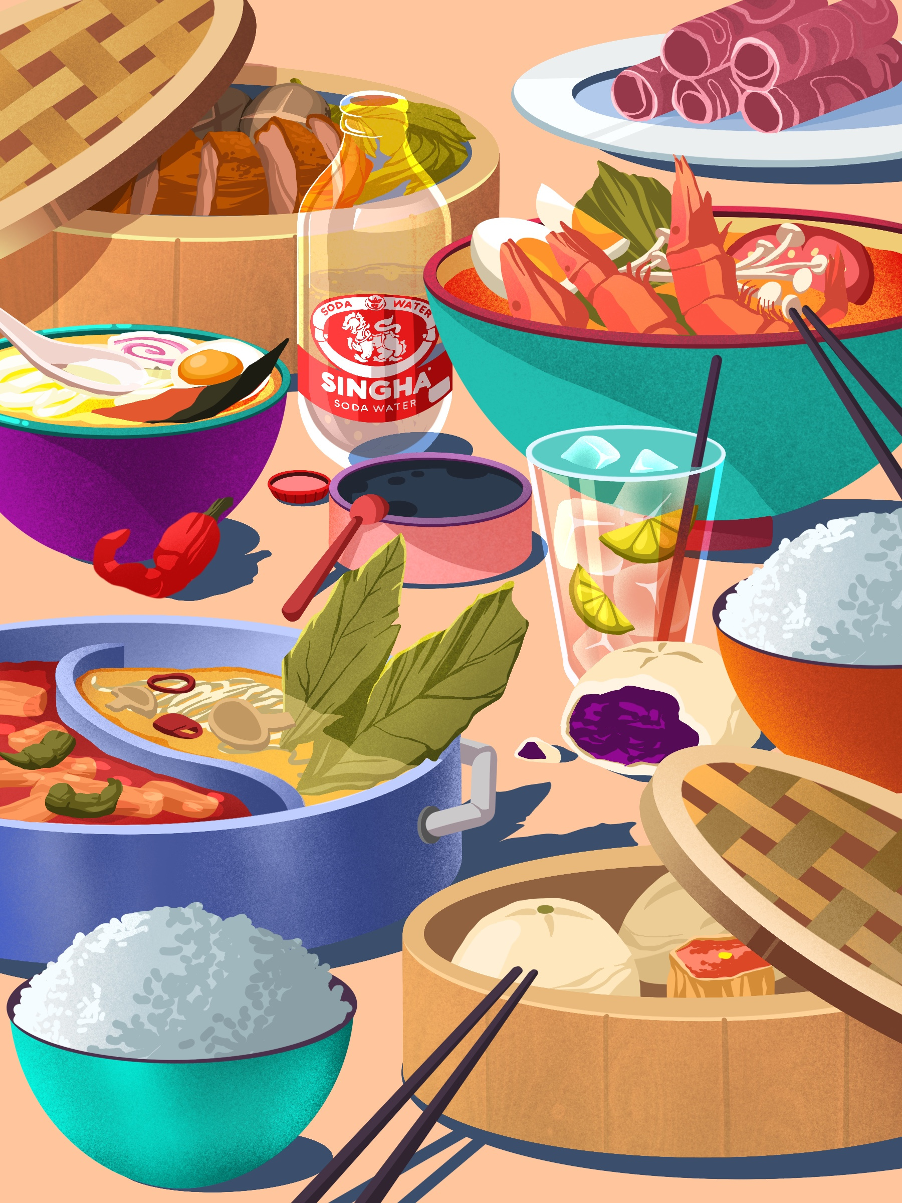 Bon appetite artwork bento breakfast dinner drink eggs food lunch meats noodle rice shrimp
