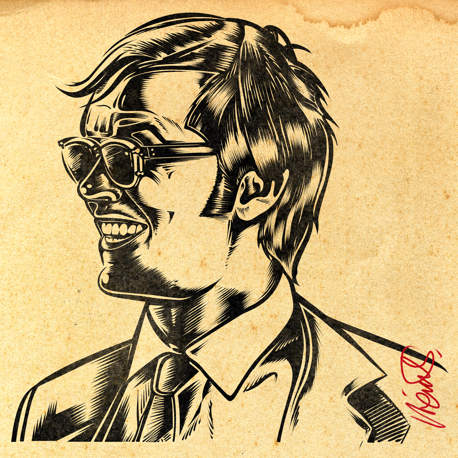 NICK NICK NICK FIRE branding david vicente design digital art dvicente art easy riders graphic design illustration inking jack nicholson logo print