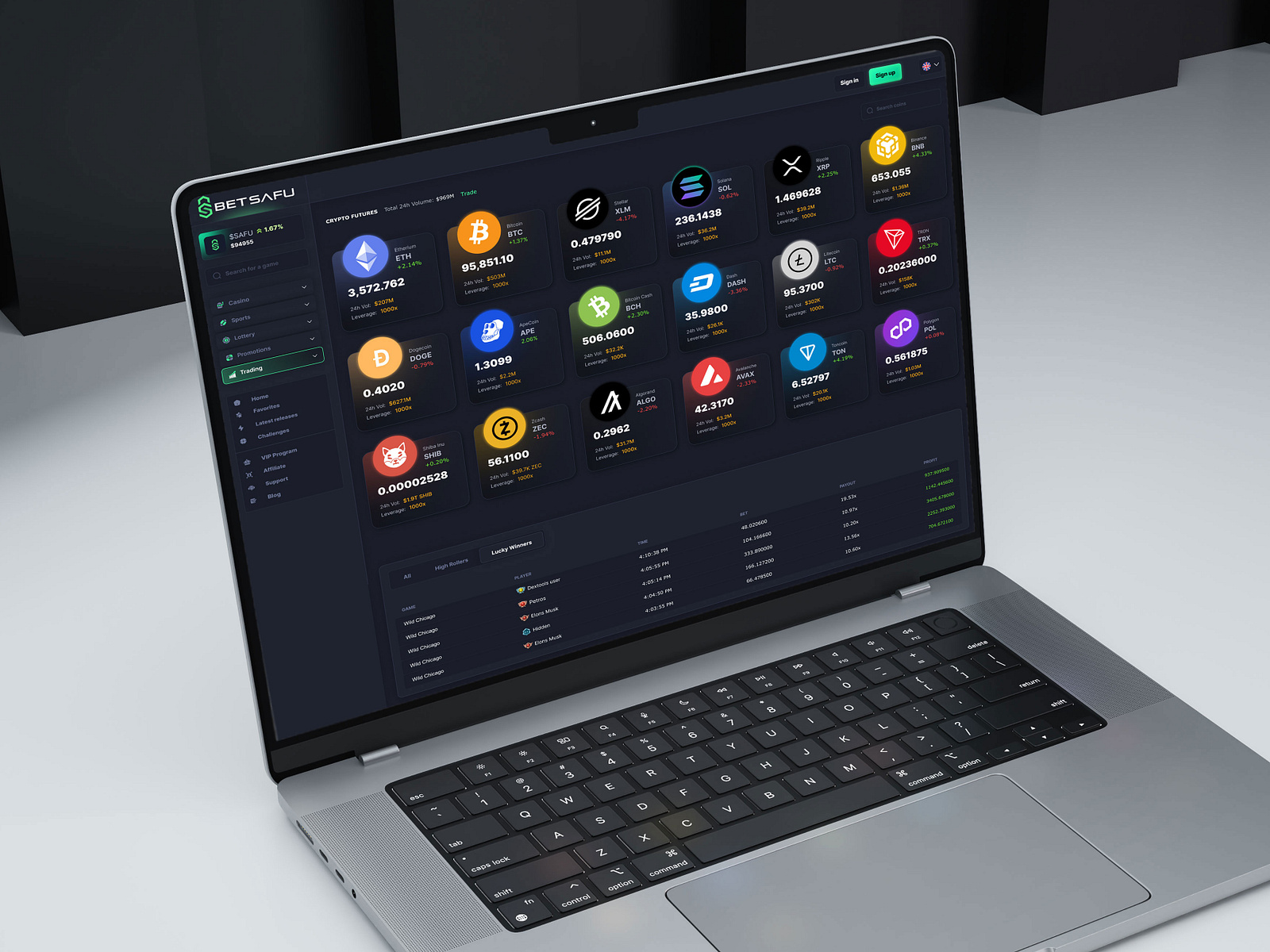 Leverage Crypto Trading Dashboard UI UX Design by Extej UI UX Design ...