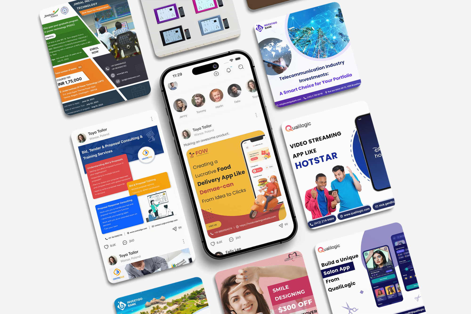 Social Media Post Design branding mobile app development post social media post