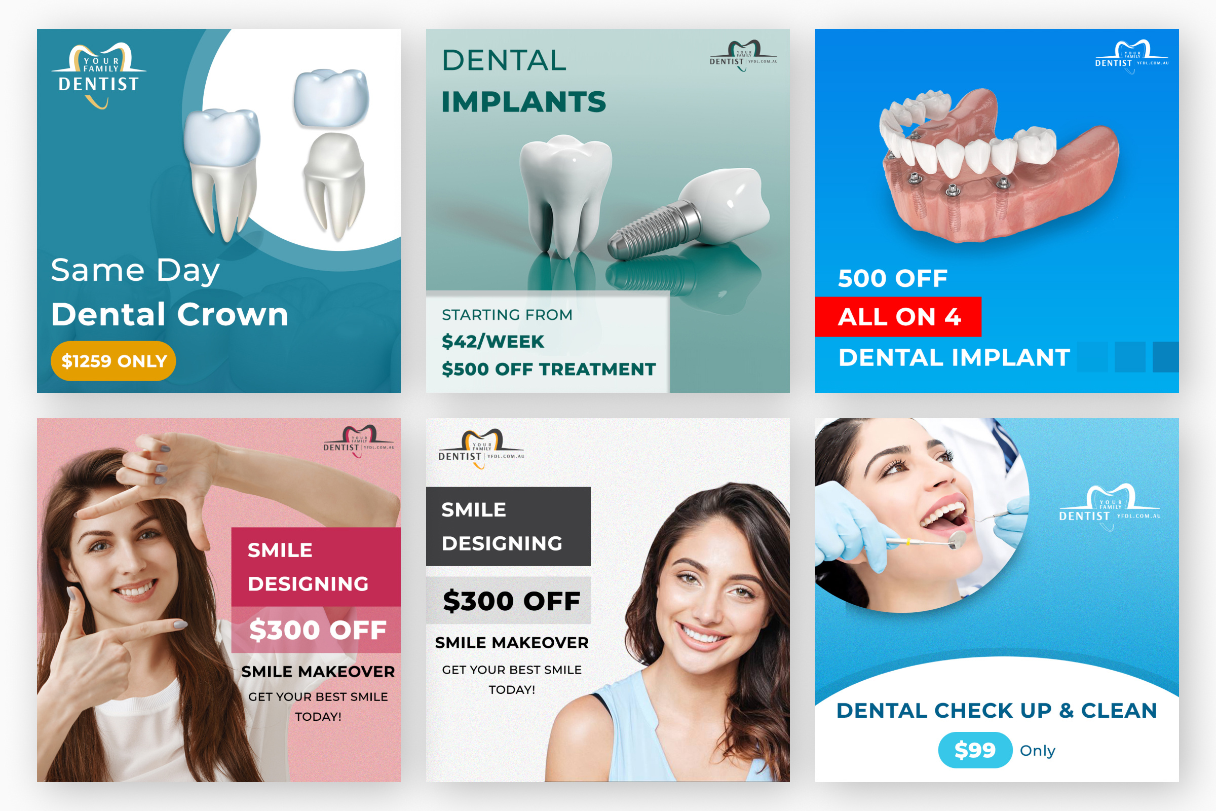 Example of Social Media Banners (30 Banners – $99)