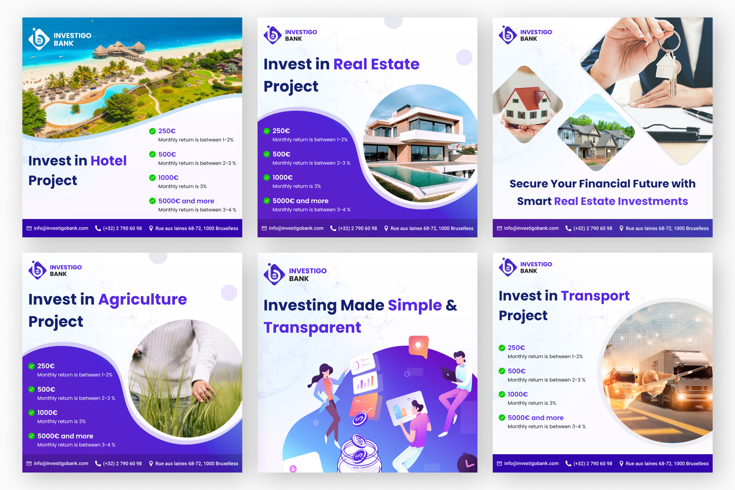 Example of Social Media Banners (30 Banners – $99)