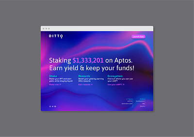 Ditto Finance - Product animation app branding crypto defi design graphic design graphicdesign illustration logo motion graphics solana ui uidesign uxdesign web3 website