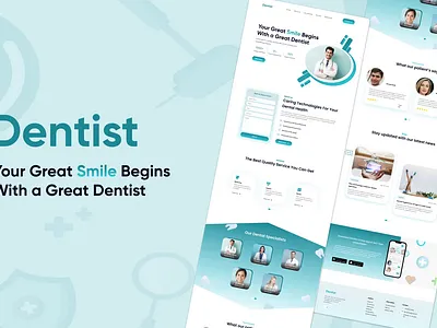 Dentist Landing Page – Boost Your Clinic Online! cleanui dentaldesign dentalux dentistwebsite designforhealth designinspo dribbbleshots figmadesign healthcareui landingpagedesign medicalwebsitedesign modernwebdesign responsivedesign uidesign uiinspiration uiuxdaily uxcasestudy uxdesign uxuidesign webdesign