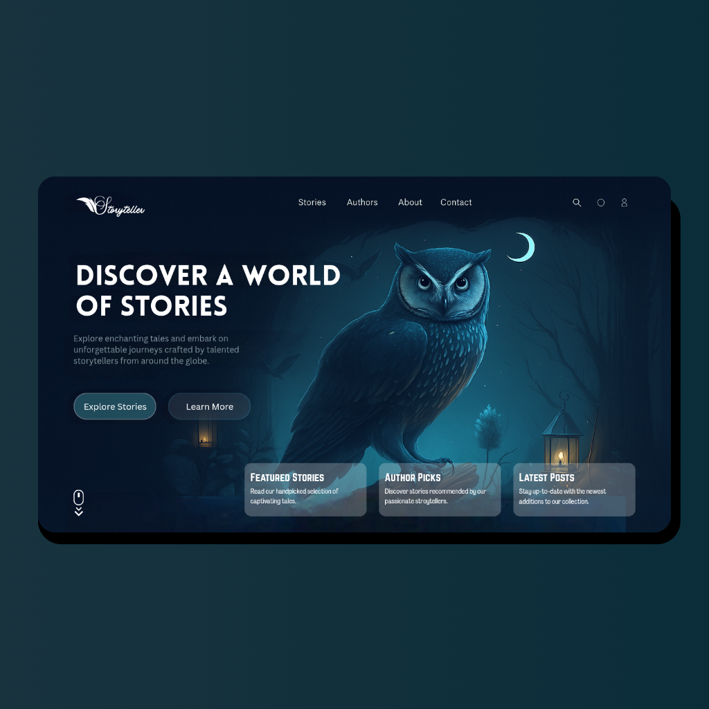 Storytelling Website Design design typography ui ux