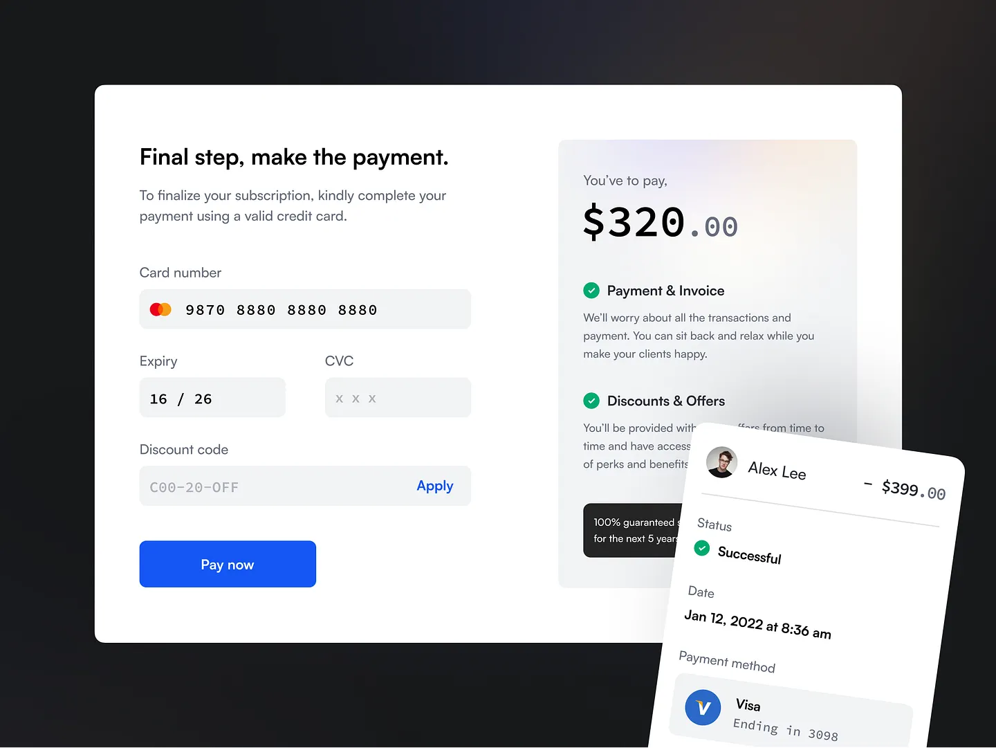 Streamlined Payment History Page Design for Enhanced User Experience