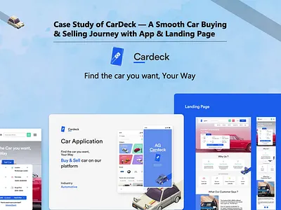 Car App Design & Car Landing Page – Cardeck Case Study! appdesigninspo automotiveux autotechdesign carappdesign cardeckui carlandingpage cleanui designshowcase dribbbledesign figmadesign landingpagedesign mobileappdesign modernwebdesign productdesign responsiveui uidesigndaily uiuxdesign uxcasestudy uxforcars uxresearch