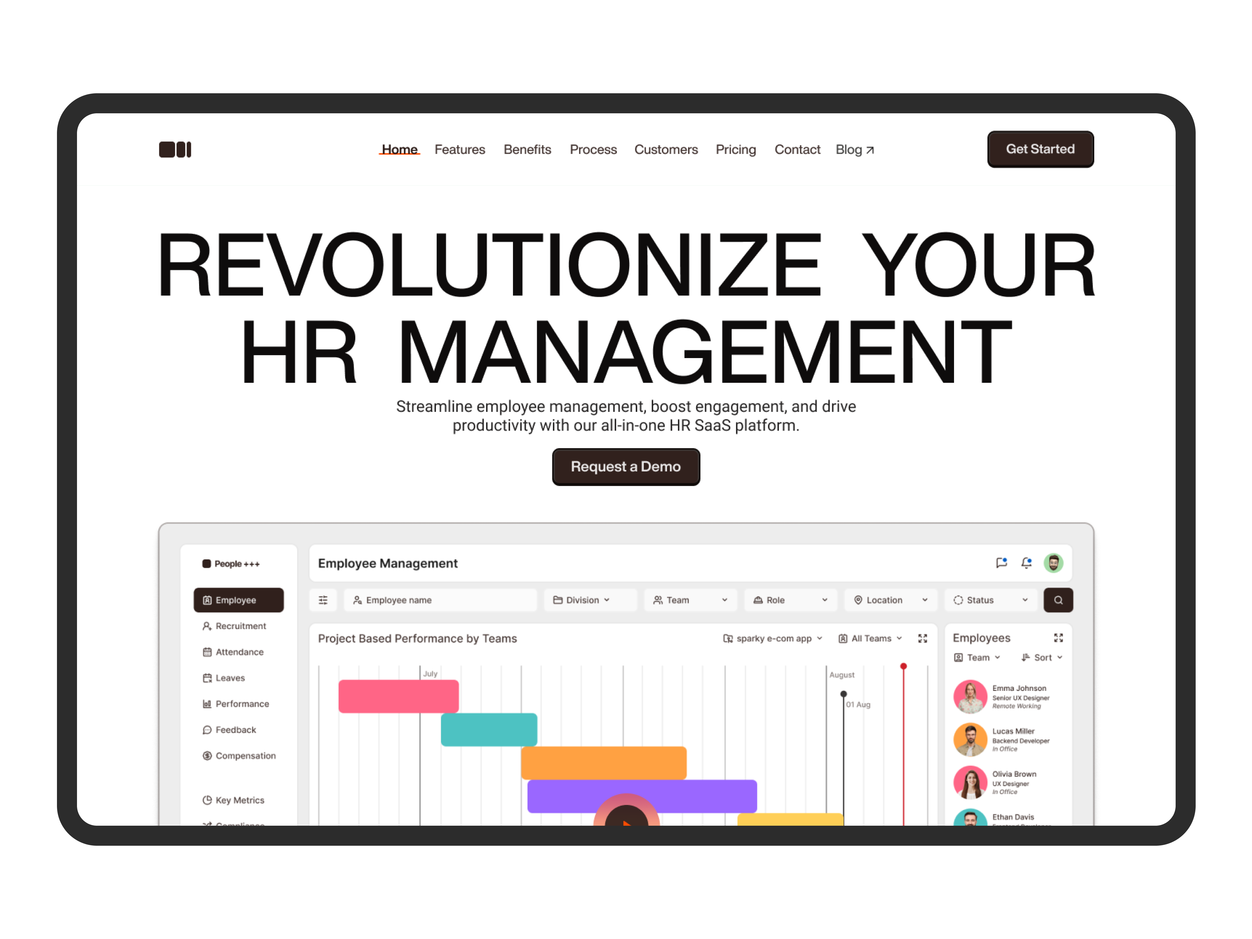 HR SaaS Landing Page Design cro figma landing page roi saas ui uidesign uiux ux uxdesign web design