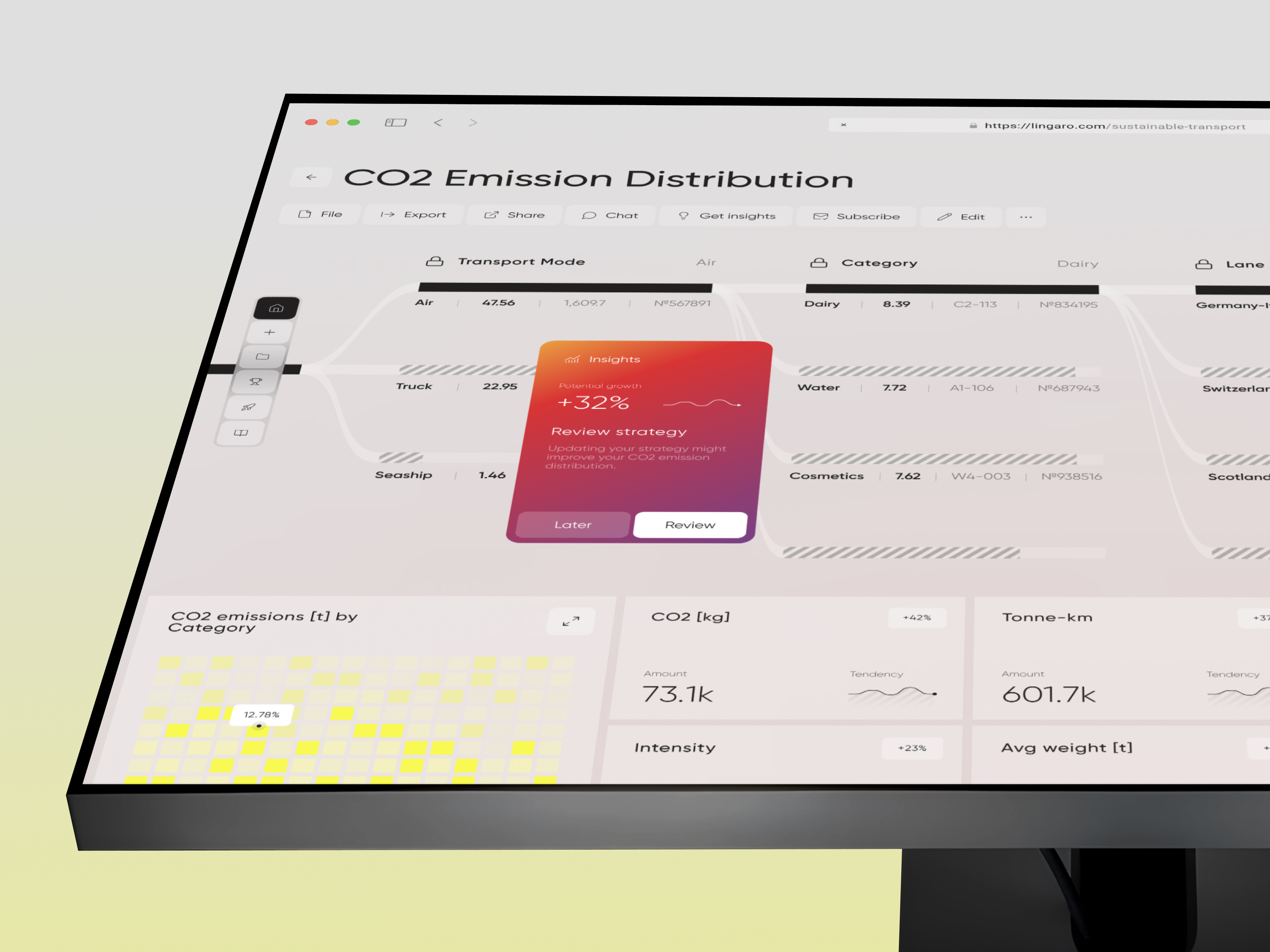 Lingaro - CO2 Emissions Distribution SaaS ai app automation b2b business co2 crm dashboard design distribution emissions interface management product saas service software ui ux web