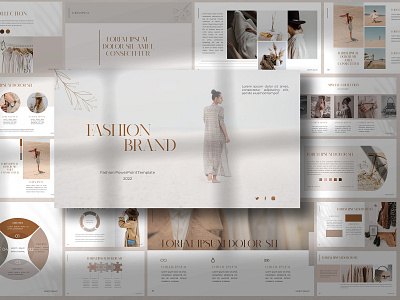 Fashion Brand PowerPoint Template brand branding design digital digital art fashion fashion brand google slides graphic design identity branding keynote keynote template powerpoint powerpoint design powerpoint template presentation presentation design presentation template template template design