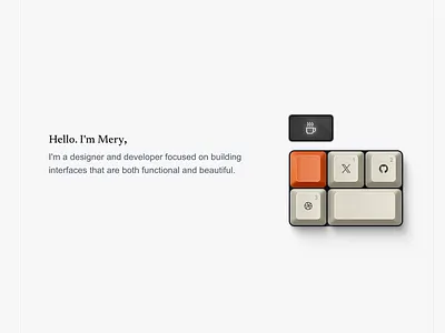 Keyboard UI audio keyboard keycap portfolio sound ui