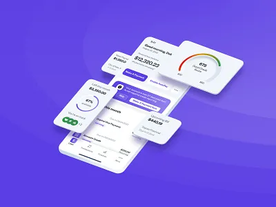 Financial App bank banking chart credit credit score dashboard finance financial financial app financial mobile identity interface landing loan mobile app mobile bank money navigation statistics stats