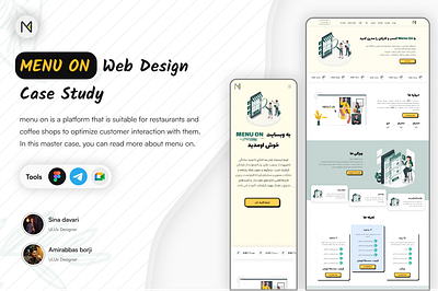 Menu ON Web Design (Case Study) case study design designer landing page team web ui ux web design