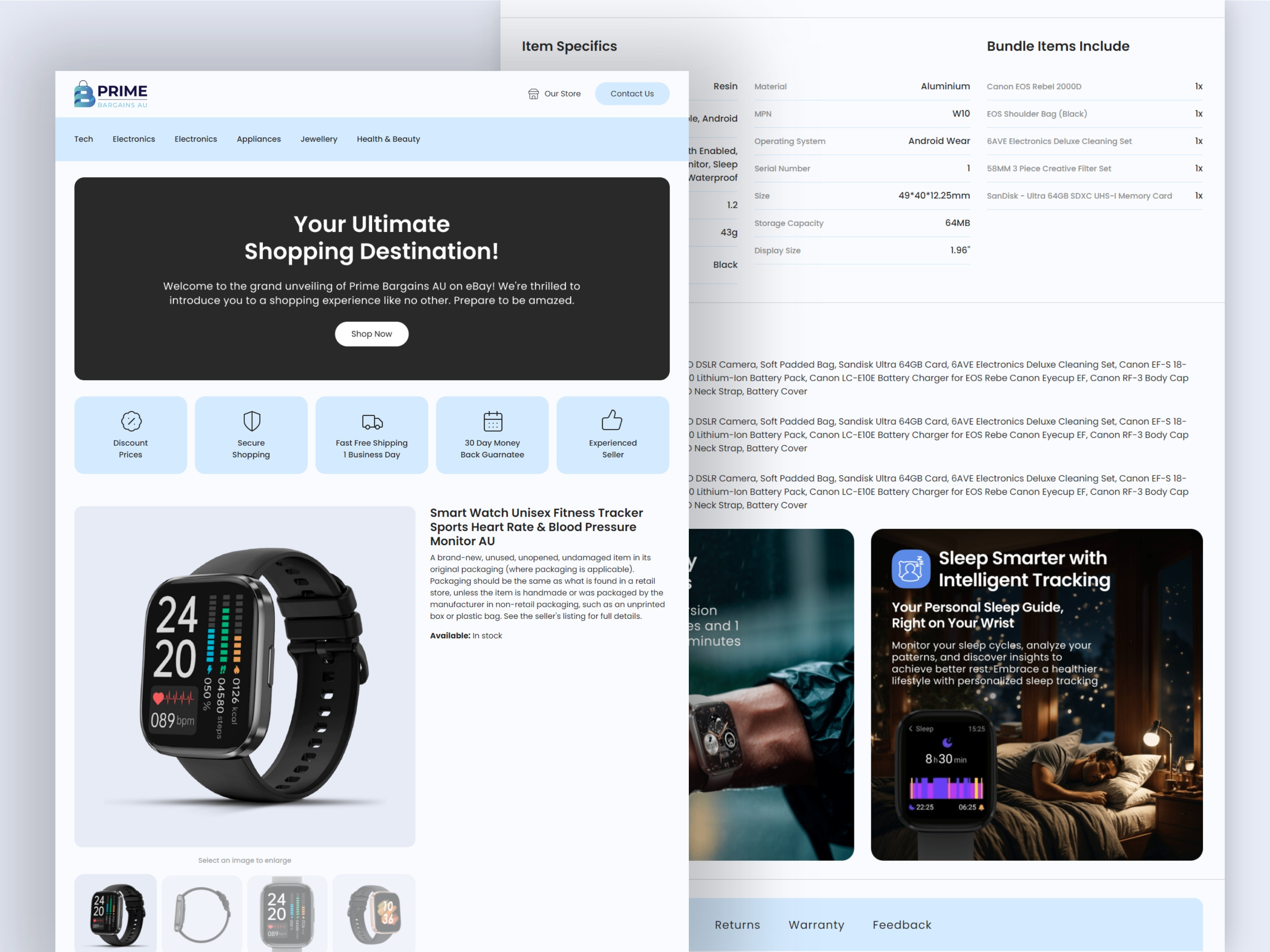 Example of Custom Ebay Listing Template