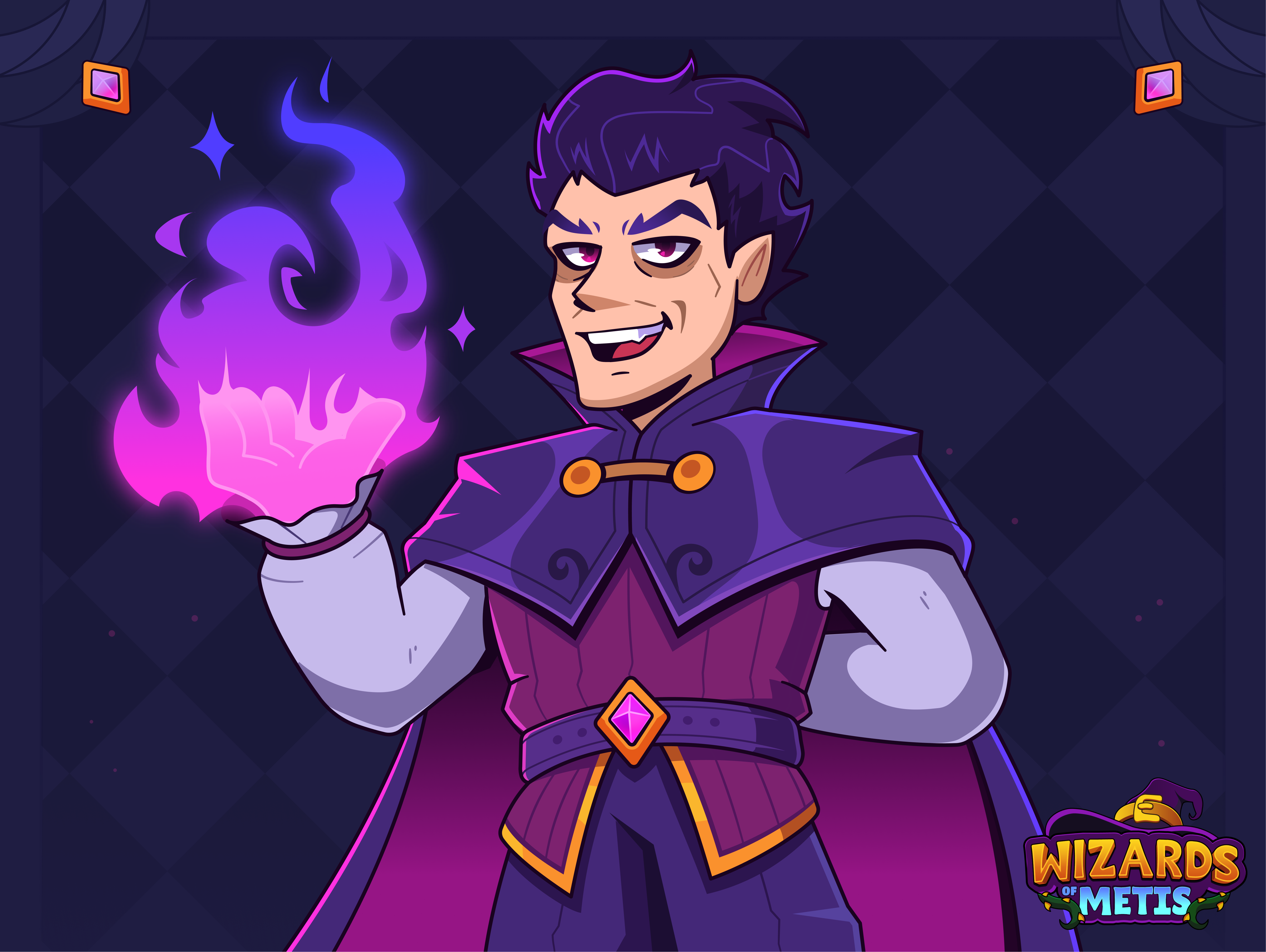 Wizards of Metis: Character design (Promo art) 2d 2d game art cartoon casual character design fantasy illustration