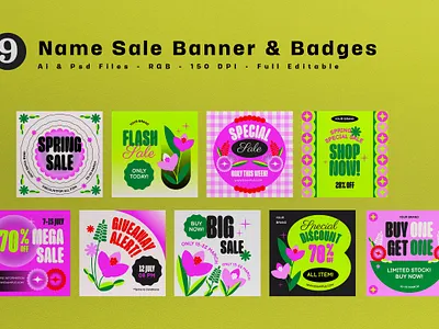 Pink Y2K Spring Banner Sale pink sales spring spring banner spring sale y2k y2k style