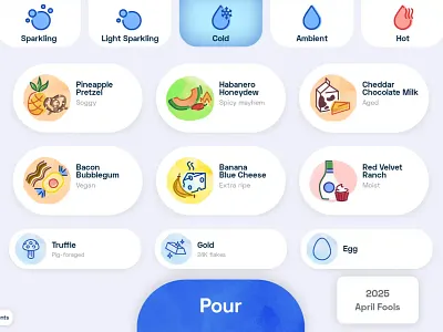Bevi April Fools Prank april fools bevi desing fake flavors prank ui user experience ux water