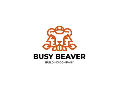 Busy beaver animal beaver building character logo logotype nature zoo