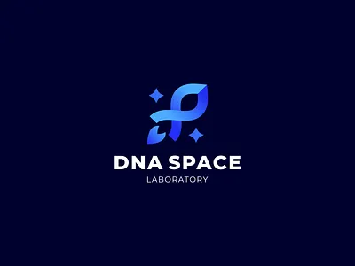 DNA space dna laboratory logo logotype medicine minimalism rocket space