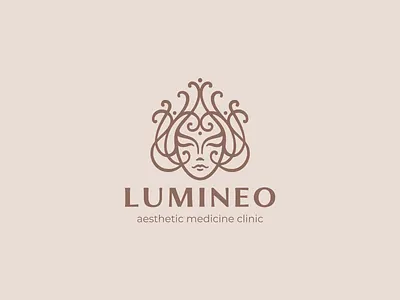 Lumineo beauty character clinic cosmetics logo logotype nature woman