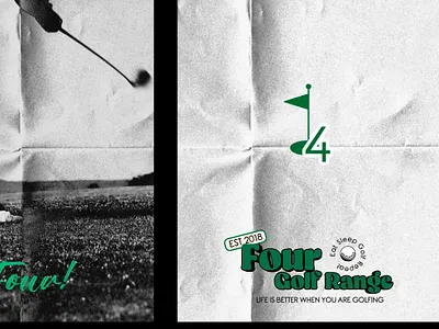 Four Golf Poster Design branding design graphic design icon illustration logo poster design typography ui ux vector