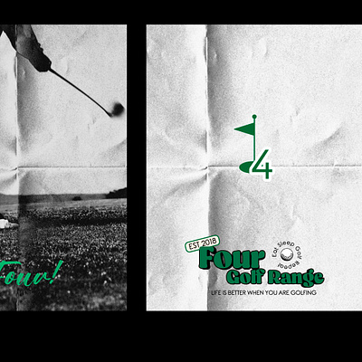 Four Golf Poster Design branding design graphic design icon illustration logo poster design typography ui ux vector