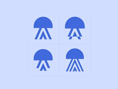 (Jellyfish and A) alphabet animal brand branding creative cryptoart cryptocurrency deep sea finance fintech icon invest jelly fish jellyfish logo mark medusa nft nftart