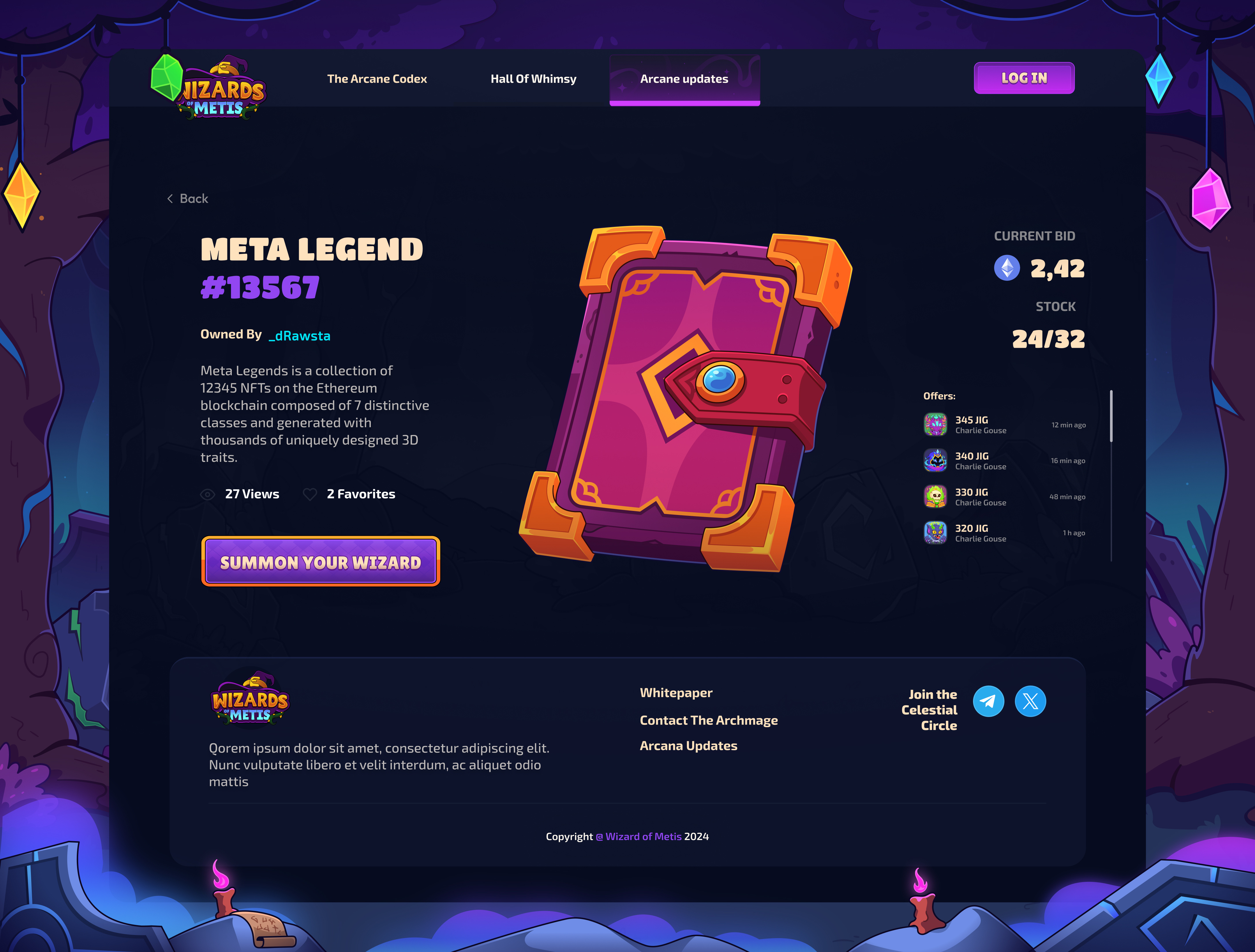 Wizards of Metis: Minting page 2d game betting casino crypto crypto casino deck gambling interface design metaverse minting nft nft art pack page staking uiux web design web site web3