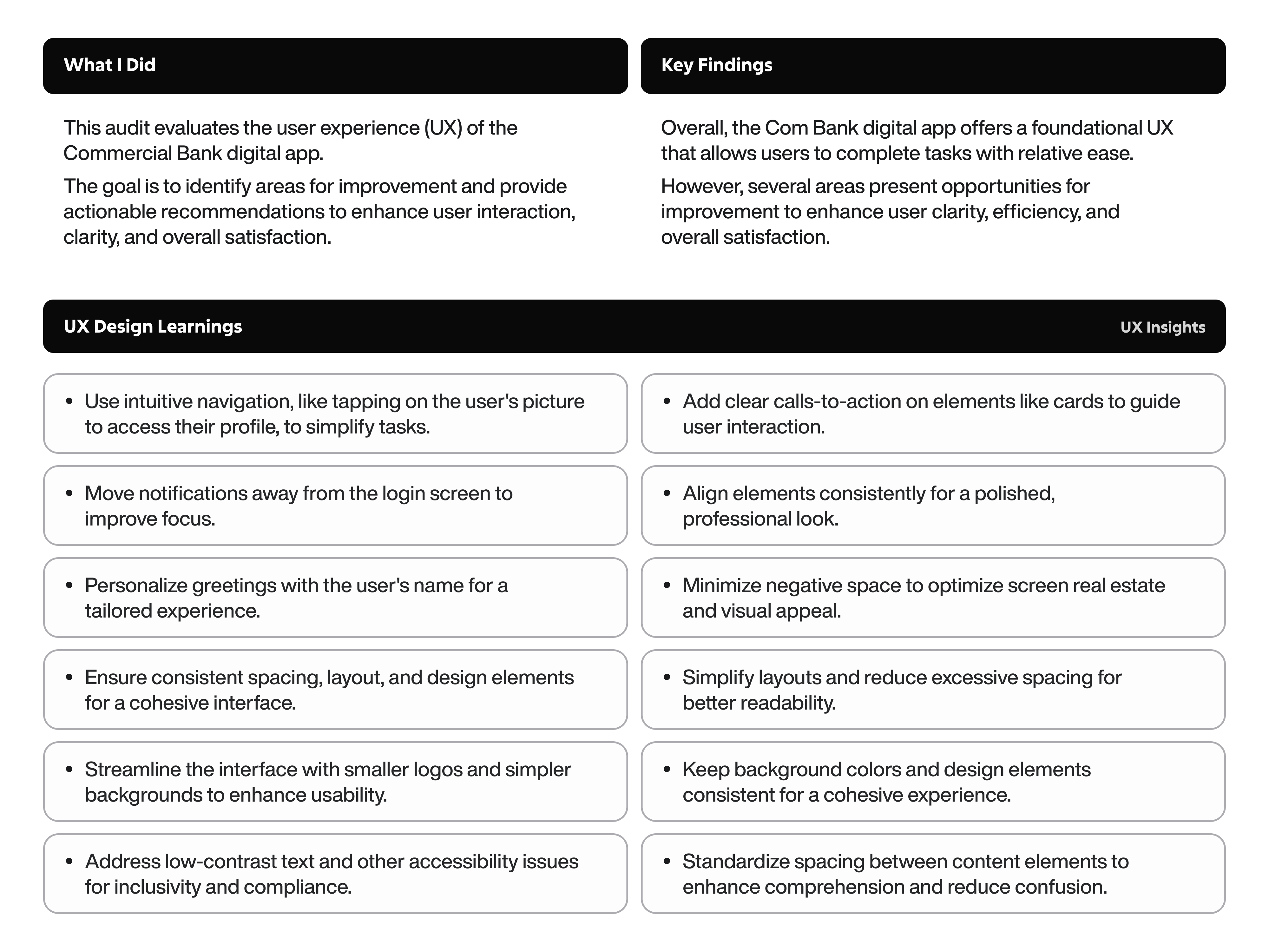 Example of UX Audit & High Impact Redesign