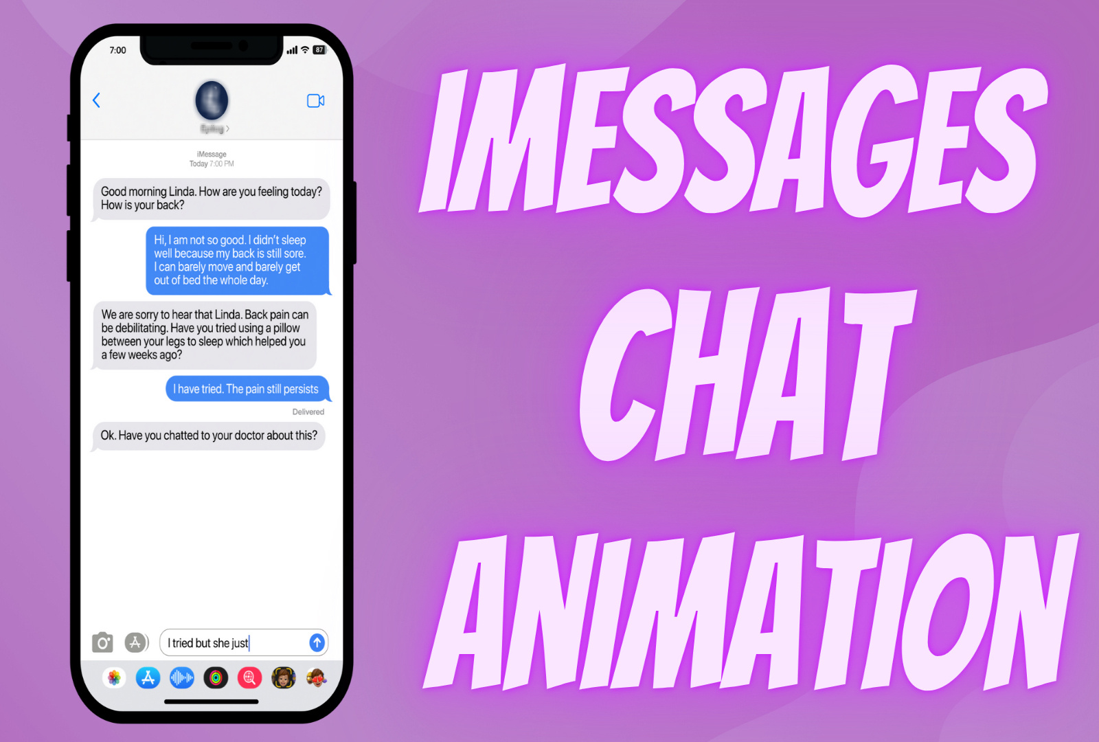 iMessage Phone Text Message Chat Animation after effects animation chat imessage motion design motion graphics text video