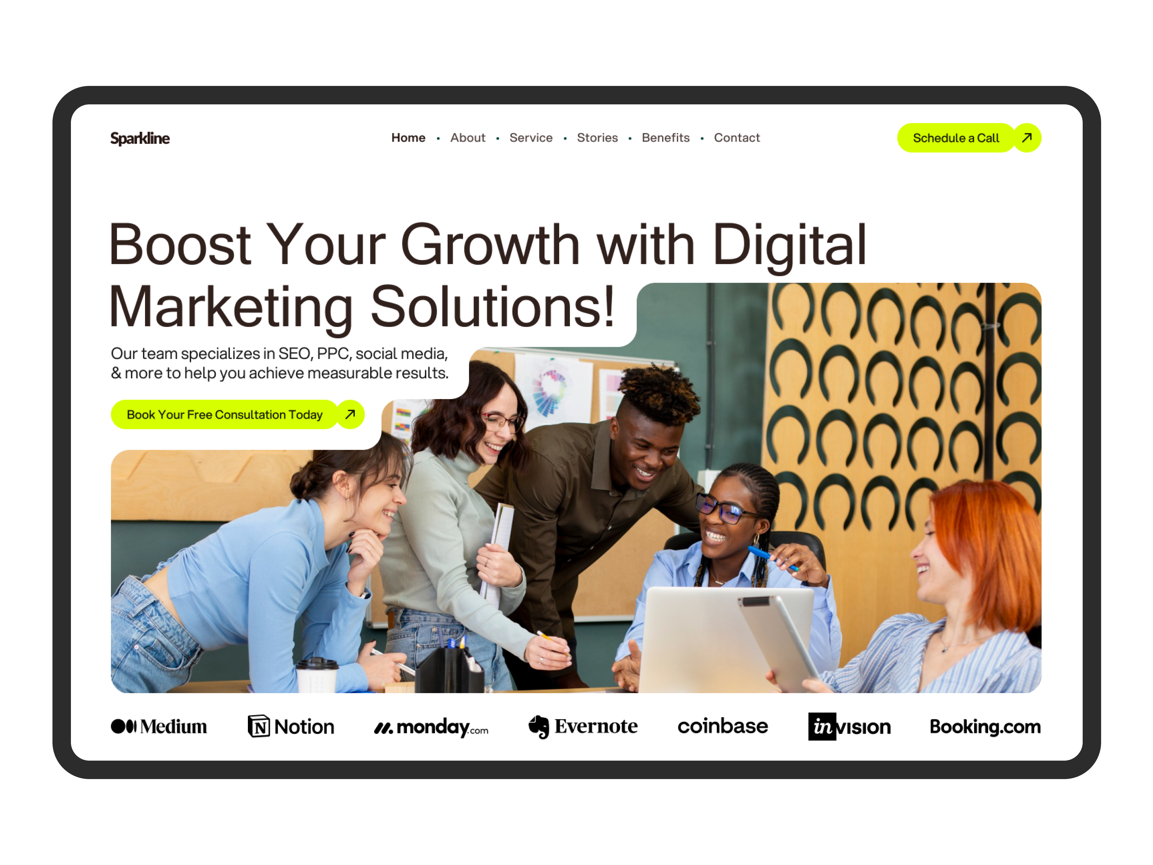 Sprakline Digital Agency Landing Page Design figma landing page ui uidesign uiux ux uxdesign