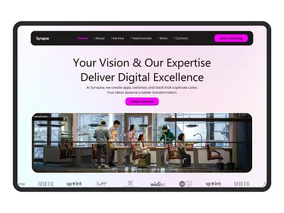 Synapse Tech – Sleek & Minimal Startup Landing Page figma ui uidesign uiux ux uxdesign