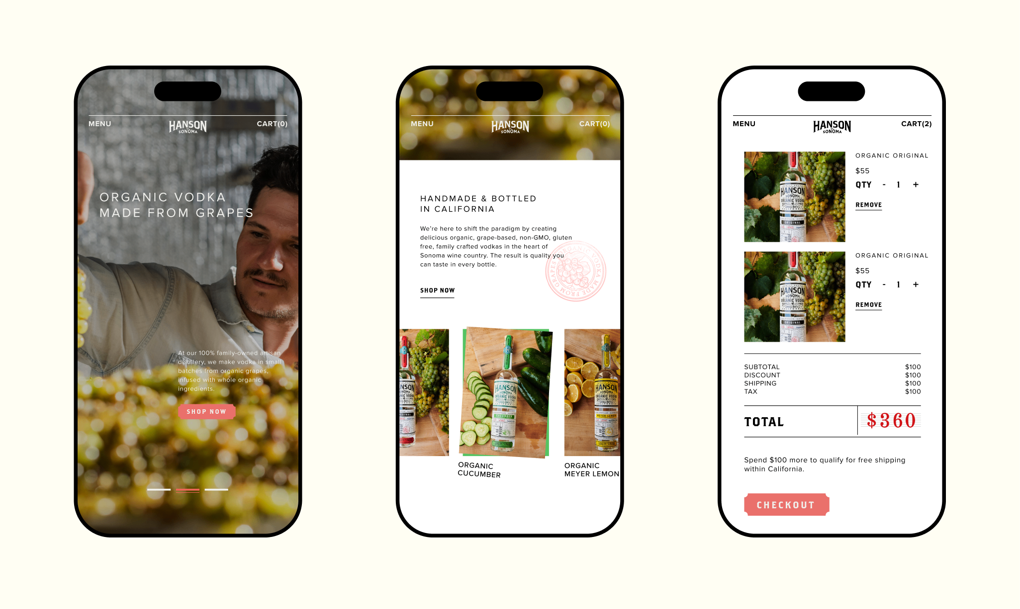 Example of Custom Webflow/Shopify Ecommerce Website