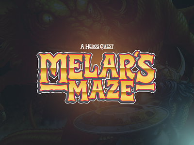 Retro Fantasy Game Logo - Melzar's Quest branding design dragons dungeons fantasy game illustration logo magic retro